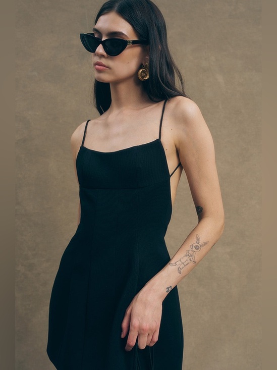 Maude Dresses & Skirts - Maude Club Rhea Open-Back Bustier Mini Dress size S NWT